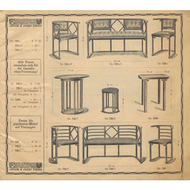 Brown Antique Art Nouveau Stools by Josef Hoffmann for Jacob & Josef Kohn, 1890s, Set of 4 For Sale - Image 8 of 12