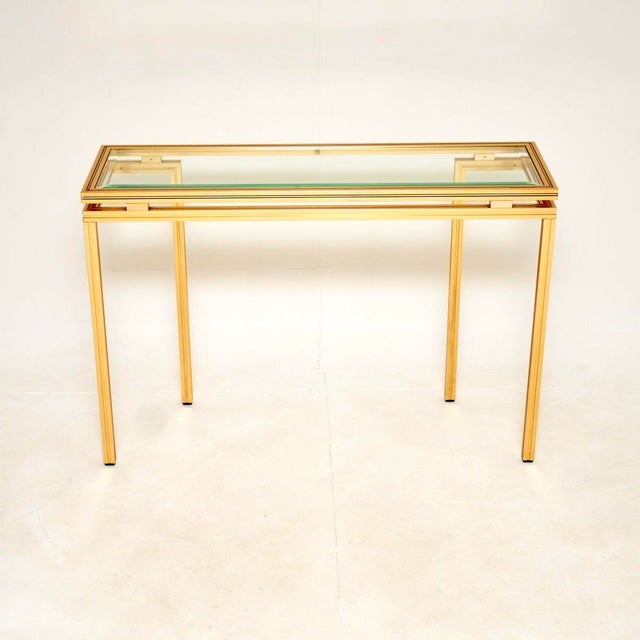 A stylish and very well made vintage French console table by Pierre Vandel. This was made in Paris, it dates from the...
