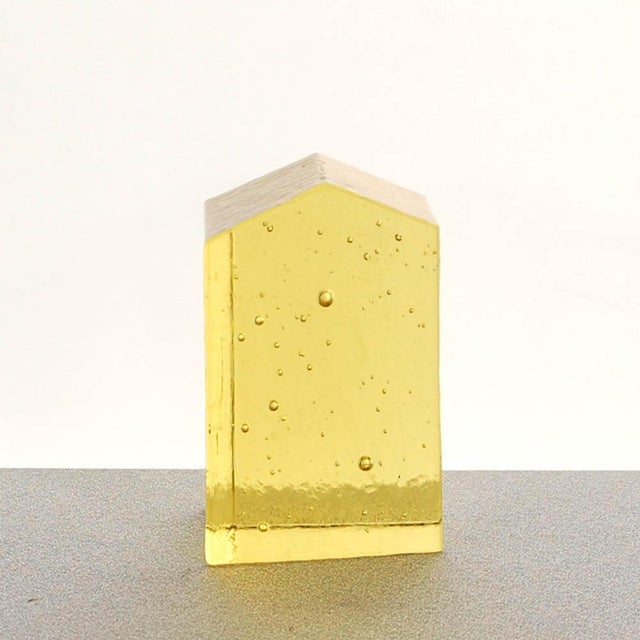 Vincent Van Goghs the Yellow House V2 Glass Sculpture by Richard Rooze for Jaroslav Wasserbauer For Sale - Image 4 of 11