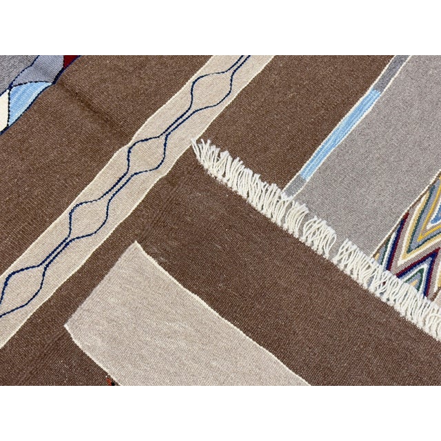 Beige Mid Century Swedish Kilim Rug 4’10"x 7’2” For Sale - Image 8 of 8