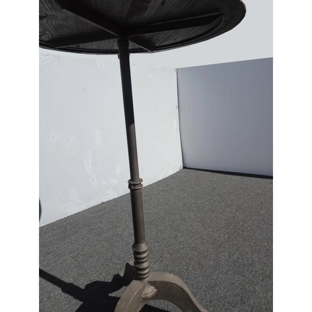 Vintage 43" H Table Top Tall French Country Side Table For Sale - Image 4 of 11