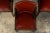 1930s French Art Deco Maple Gondola Dining Chairs W/ Red Faux Leather - Set of 6 For Sale - Image 4 of 18