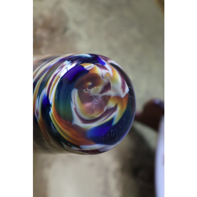Joel O’Dorisio for Lost Angel Signed Handblown Studio Art Glass Vase For Sale - Image 4 of 15