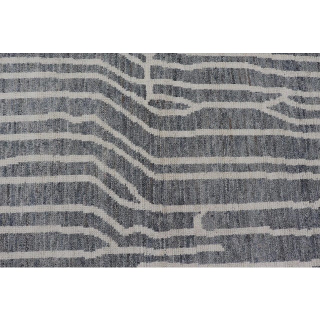 2010s Keivan Woven Arts Hand-Knotted Wool Moroccan Rug With Abstract Modern Design For Sale - Image 5 of 13