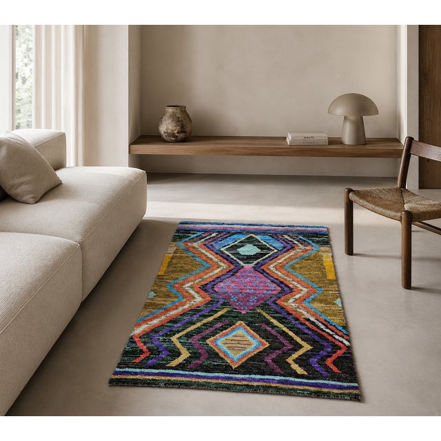 Early 21st Century Vintage Afghan Tribal Rug, 2010s For Sale - Image 5 of 12