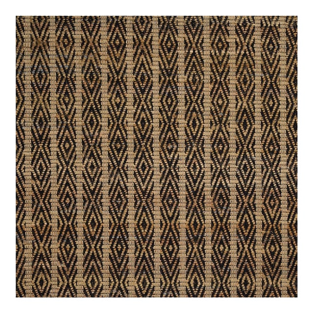Schumacher Kyara Handwoven Fabric In Brown & Black For Sale