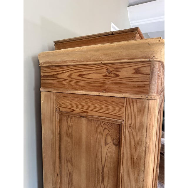 French Country Armoire in Stripped Pine, 19th Century For Sale - Image 12 of 18