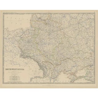 Map of Southern Russia, 1882 For Sale