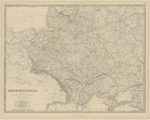 Map of Southern Russia, 1882