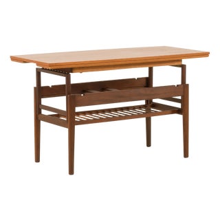 Vintage Elevator Teak Table by Kai Kristiansen, 1960s For Sale