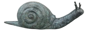 Monumental Patinated Bronze Garden Snail Sculpture