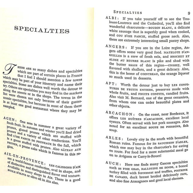 "How to Eat (And Drink) Your Way Through a French (Or Italian) Menu" 1971 Beard, James For Sale - Image 9 of 9