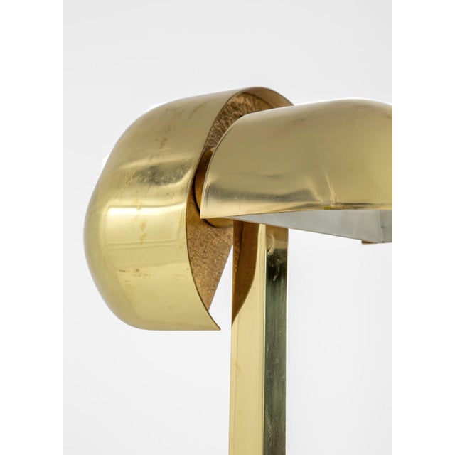 Vintage Floor Lamp in Brass and Bronze with Double Tilting Light by Lumi Milano, 1960s, in Very Good conditions. Designed...