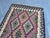 1980s Handmade Vintage Tribal Kilim Rug Afghan Geometric Wool Kitchen Carpet For Sale - Image 5 of 7