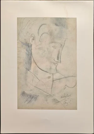 A. Modigliani, Testa / Head, Lithograph