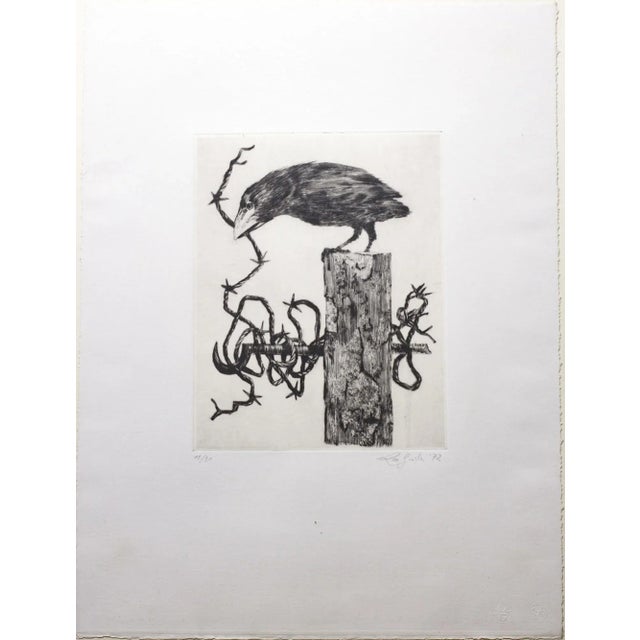 Hand signed, dated and numbered by the artist with pencil on the bottom. Etching, burin and black ink. Edition of 30...