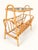 Vintage Scandinavian Rattan Side Table with Magazine Rack and Glass Top, 1960s For Sale - Image 6 of 10