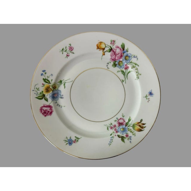 Mid 20th Century Mid 20th Century Heinrich Selb Bavaria Floral Decorated Dinner Plates- Set of 6 For Sale - Image 5 of 10