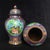 Large Pair of Chinese Cloisonné Enamel Mandarin Duck & Lotus Jars With Lids - 19" Tall For Sale - Image 4 of 9