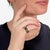 A fine signed Mid-Century Modern cigar band ring. In mixed metals. With a sterling silver base and thick band of 14k...