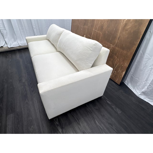 Rh Restoration Hardware Maxwell 2-Cushion Sofa 8' | Classic 40" Depth | Down-Feather Fill | Performance Linen Weave | Natural For Sale - Image 9 of 18