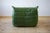 Dubai Green Leather Togo Lounge Chair, Corner and 2-Seat Sofa by Michel Ducaroy for Ligne Roset, 1979, Set of 3 For Sale - Image 10 of 14