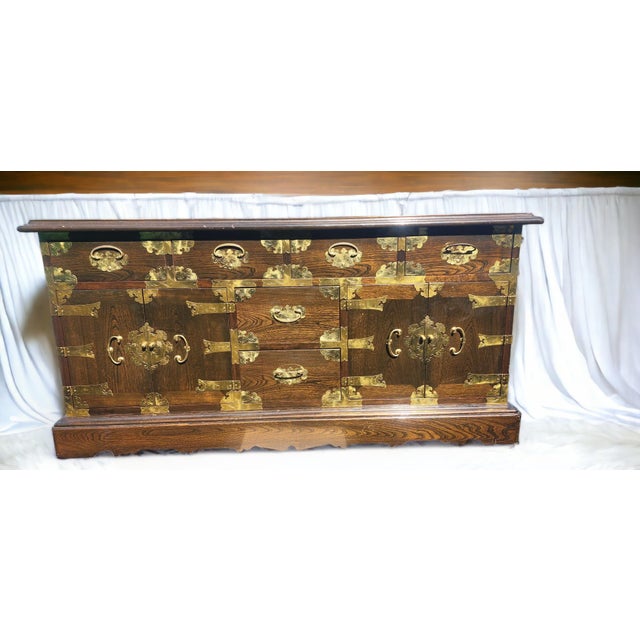 Korean Hutch Style Buffet and Hutch Set With Locks Chairish