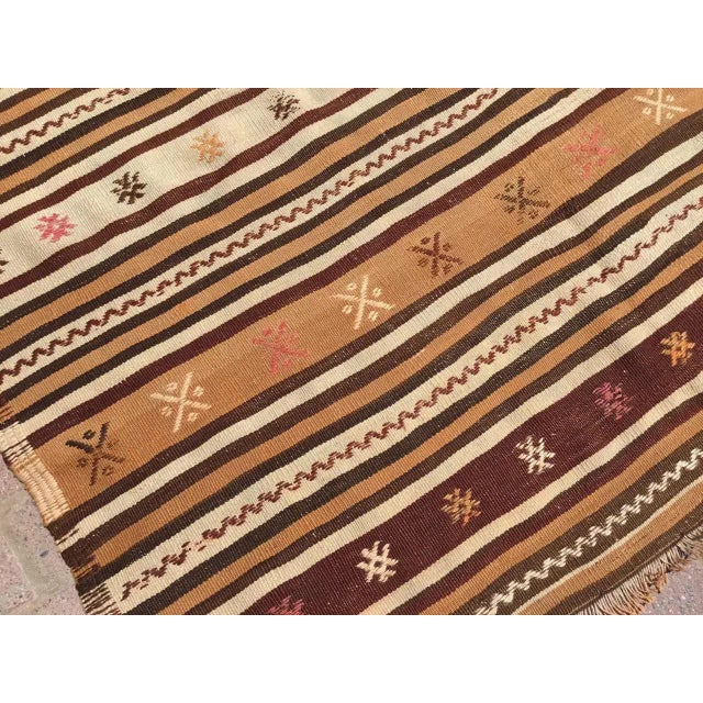 1960s 1960s Earth Toned Kilim Rug - 55" X 77" For Sale - Image 5 of 10
