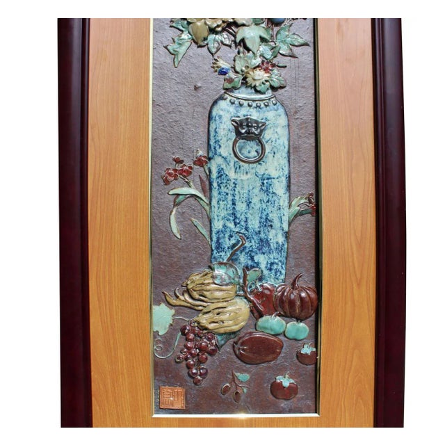 Chinese Chinese Ceramic Flower Scenery For Sale - Image 3 of 7