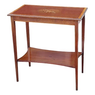 Edwardian Mahogany Marquetry Inlaid Side Table For Sale