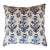 Robshaw Hina Azure Block Print 18 X 18 Decorative Pillow With Down/Feather Insert For Sale