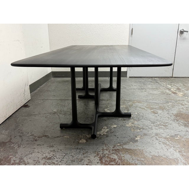 Christophe Delcourt Tye Dining Table, Black Oak For Sale - Image 4 of 12
