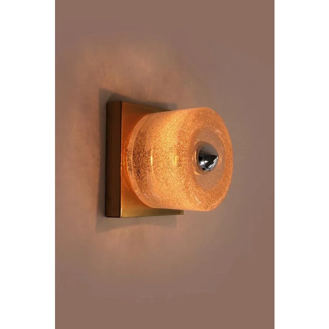 Vintage Space Cube Wall Lamp in Ice Glass from Peill & Putzler, 1960 For Sale - Image 10 of 12