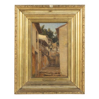 Marques De Oliveira, View of Village, Oil Painting For Sale
