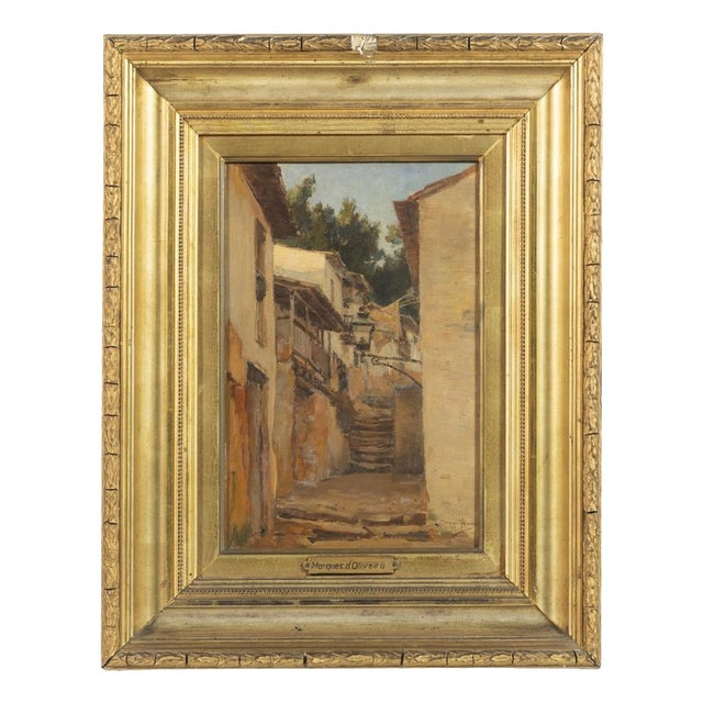 Marques De Oliveira, View of Village, Oil Painting For Sale