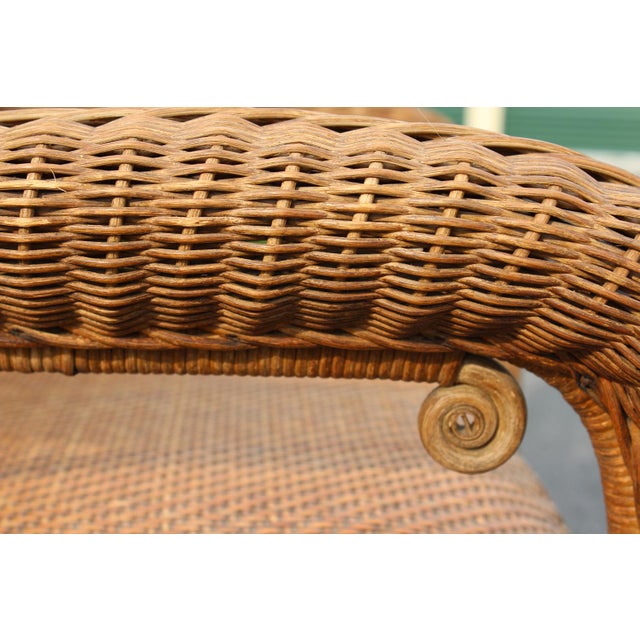 Antique Heywood Brothers & Company Wicker Rocking Chair For Sale - Image 15 of 18