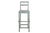 This Vintage Anglo-Indian Painted Teakwood Tall Chair or Barstool is handcrafted from solid teakwood, featuring clean...