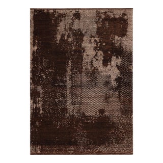 Nazmiyal Collection Brown Modern Transitional Rug For Sale