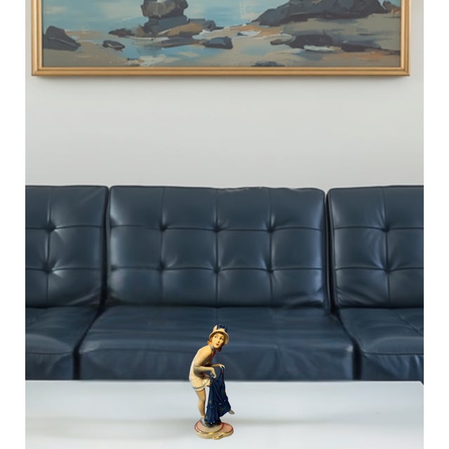 Antique Royal Dux Porcelain Figurine Woman Dressing at the Beach For Sale - Image 9 of 14