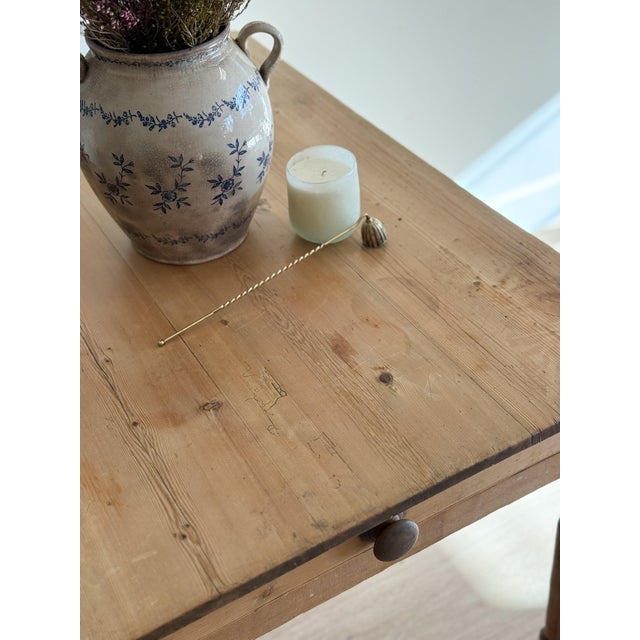Antique English Pine Table For Sale - Image 4 of 6