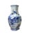 Chinese Blue & White Porcelain Oriental Mountain Scenery Graphic Vase For Sale - Image 4 of 7