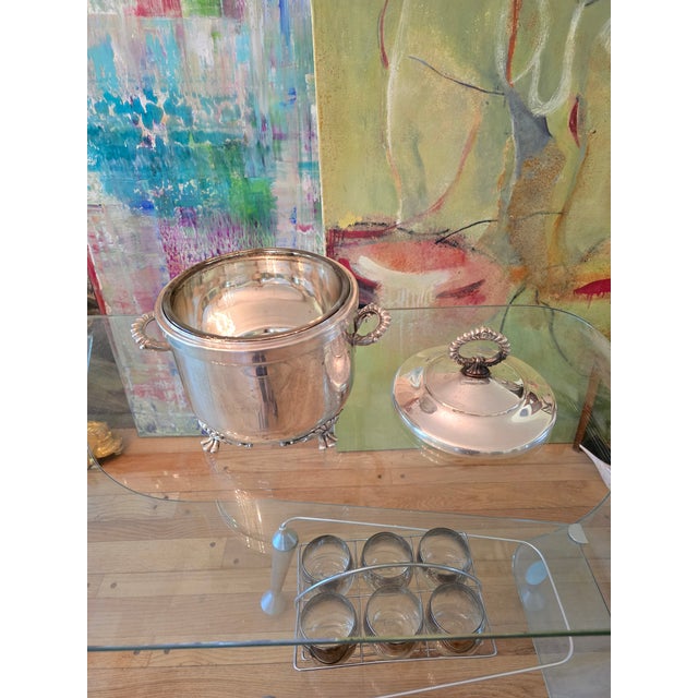 Vintage Mid Century Modern Christofle Style Ice Bucket For Sale - Image 11 of 11
