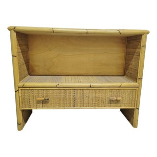 Chest of Drawers in Bamboo and Woven Wicker, Italy, 1960s-1970s For Sale