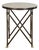 Italian Midcentury Bronze Side Table with Variegated Marble Top and Paw Feet For Sale