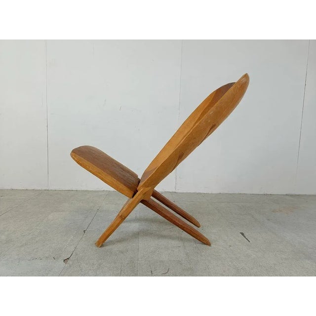 Brown Vintage African Birthing Chair, 1960s For Sale - Image 8 of 11