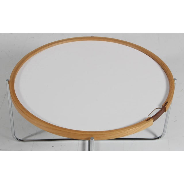 Oak, Steel, and Formica Tray Table Model Ge453 attributed to Hans J. Wegner, 1960s For Sale - Image 6 of 8