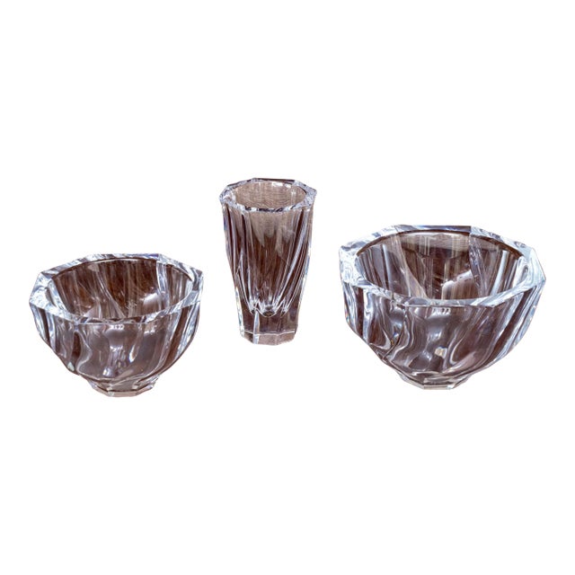 Vintage Orrefors Residence Crystal Trio by Olle Alberius For Sale