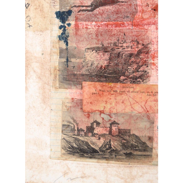"z.r." - Chine Colle Monoprint With Collage by Michael Pauker For Sale - Image 4 of 7