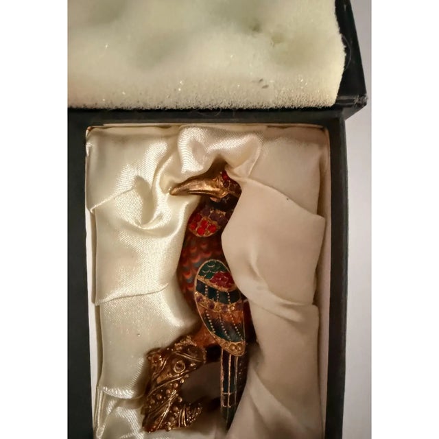 Rare 2006 Fitz and Floyd Guild Collection Jeweled Cleopatra Bird With Box For Sale - Image 10 of 12