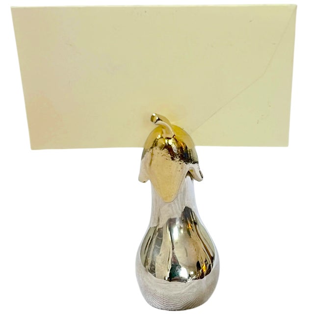 Vintage Silver & Gold Eggplant Place Card Holders Twenty Available – Set of 4 For Sale In Jacksonville, FL - Image 6 of 10